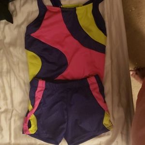 Girls gymnastics leopard